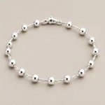Silver Bead Anklet